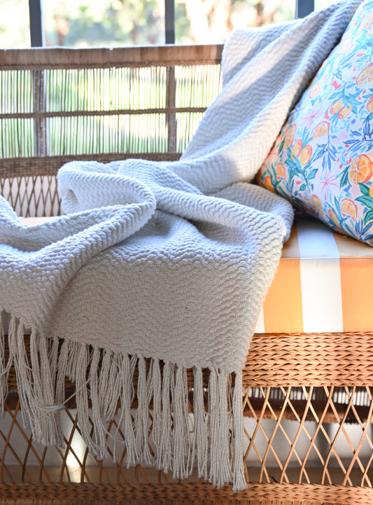 Whitehaven Throw Blanket | Cotton and Bamboo