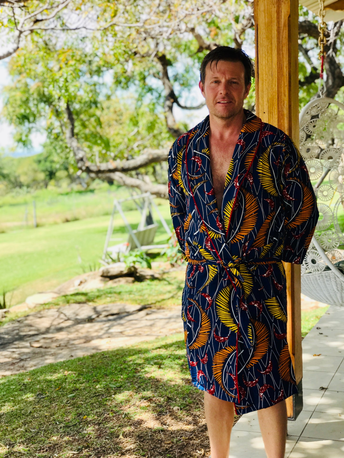 Mens Chitenge Kimono Robe - contact us for pattern choice!