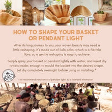 Load image into Gallery viewer, Palm Net Pendant Light Shade - Natural