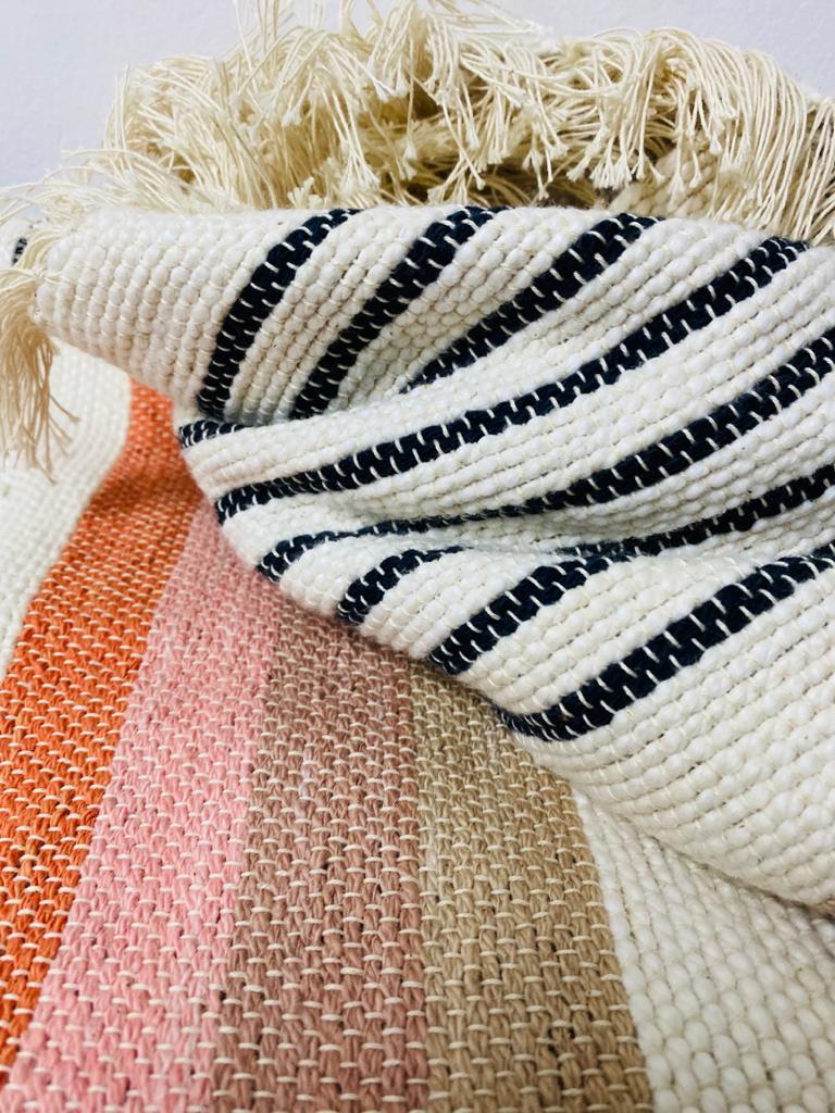 Savannah Double Blanket | Handwoven Cotton and Bamboo | Oversized