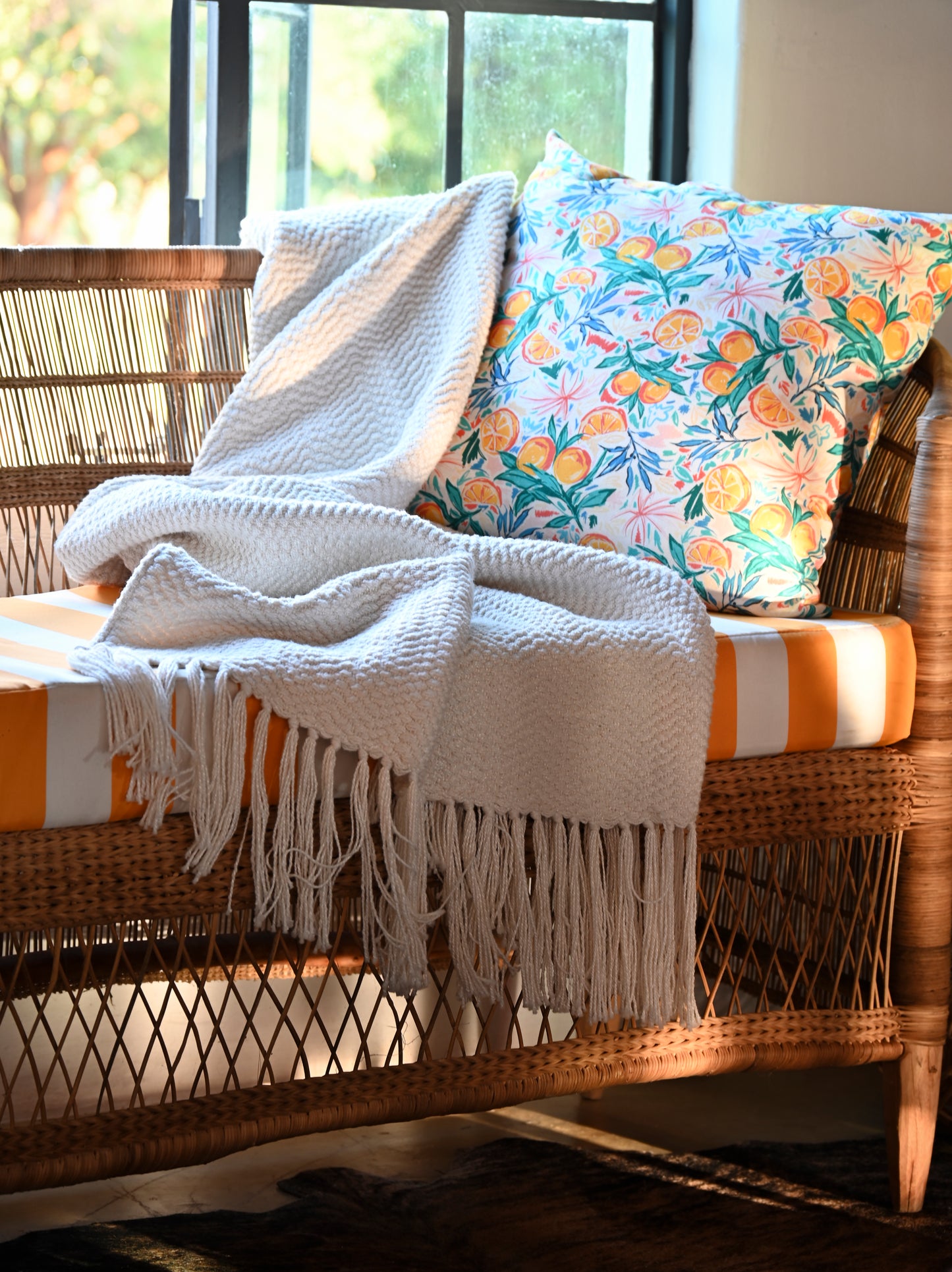 Whitehaven Double Blanket | Cotton and Bamboo  | Oversized