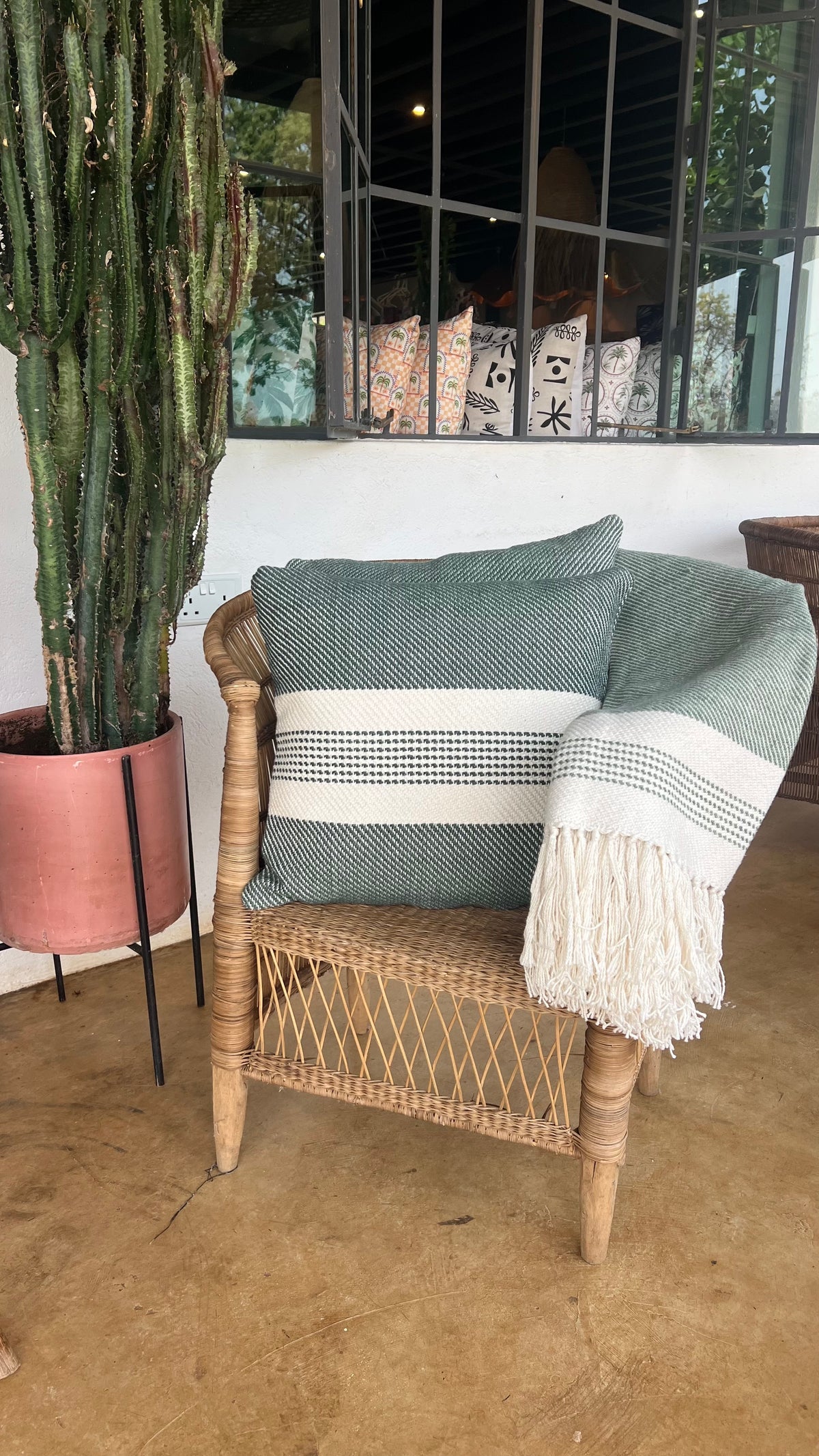 Forest Green Heirloom Handwoven Cushion Covers | Set of Two