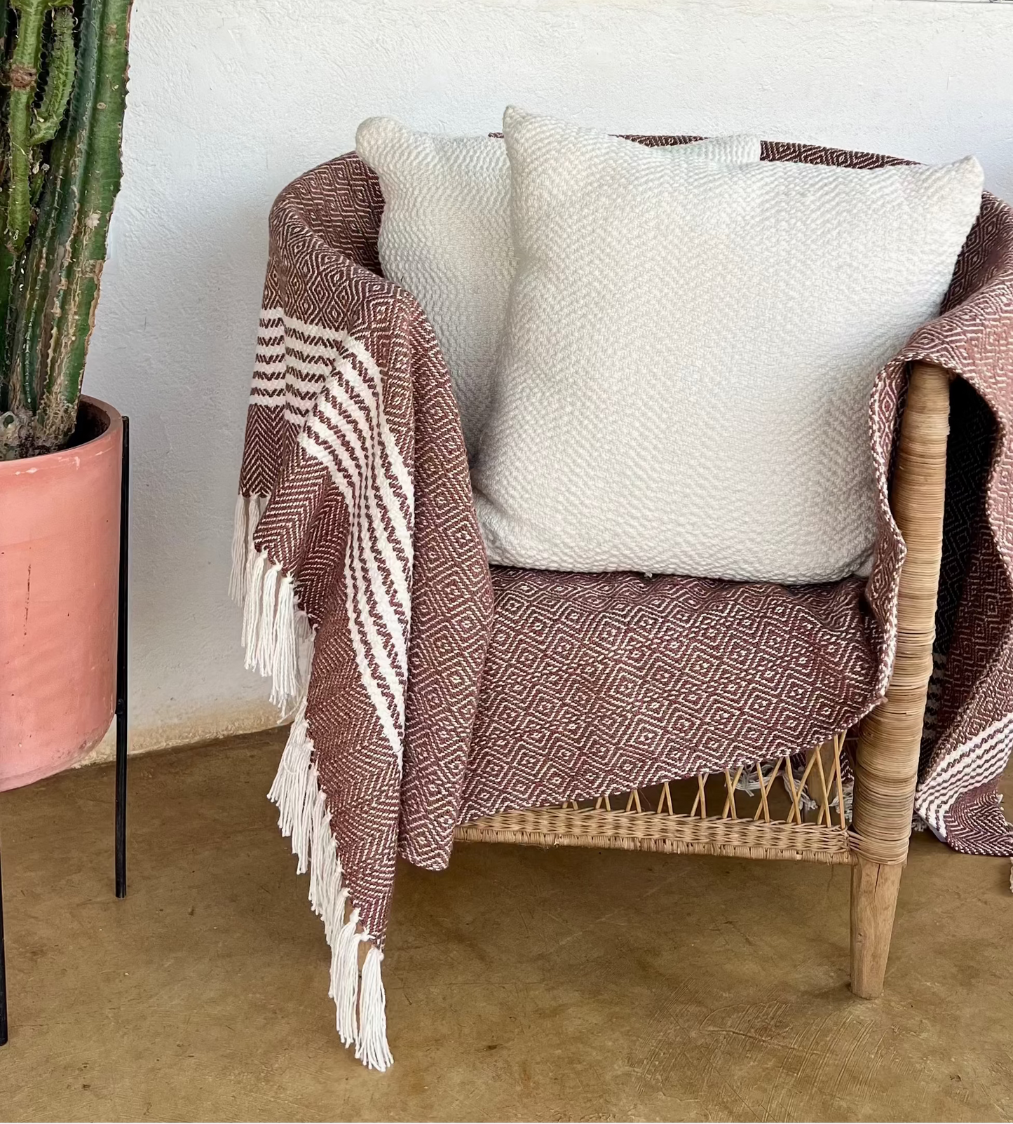 Heirloom Handwoven Cushion Covers In Ivory | Set of Two