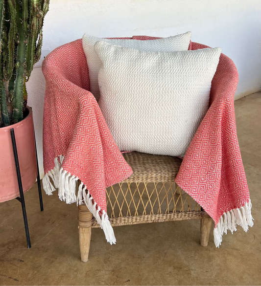 Warm Blush Blanket | Cotton and Bamboo  | Oversized