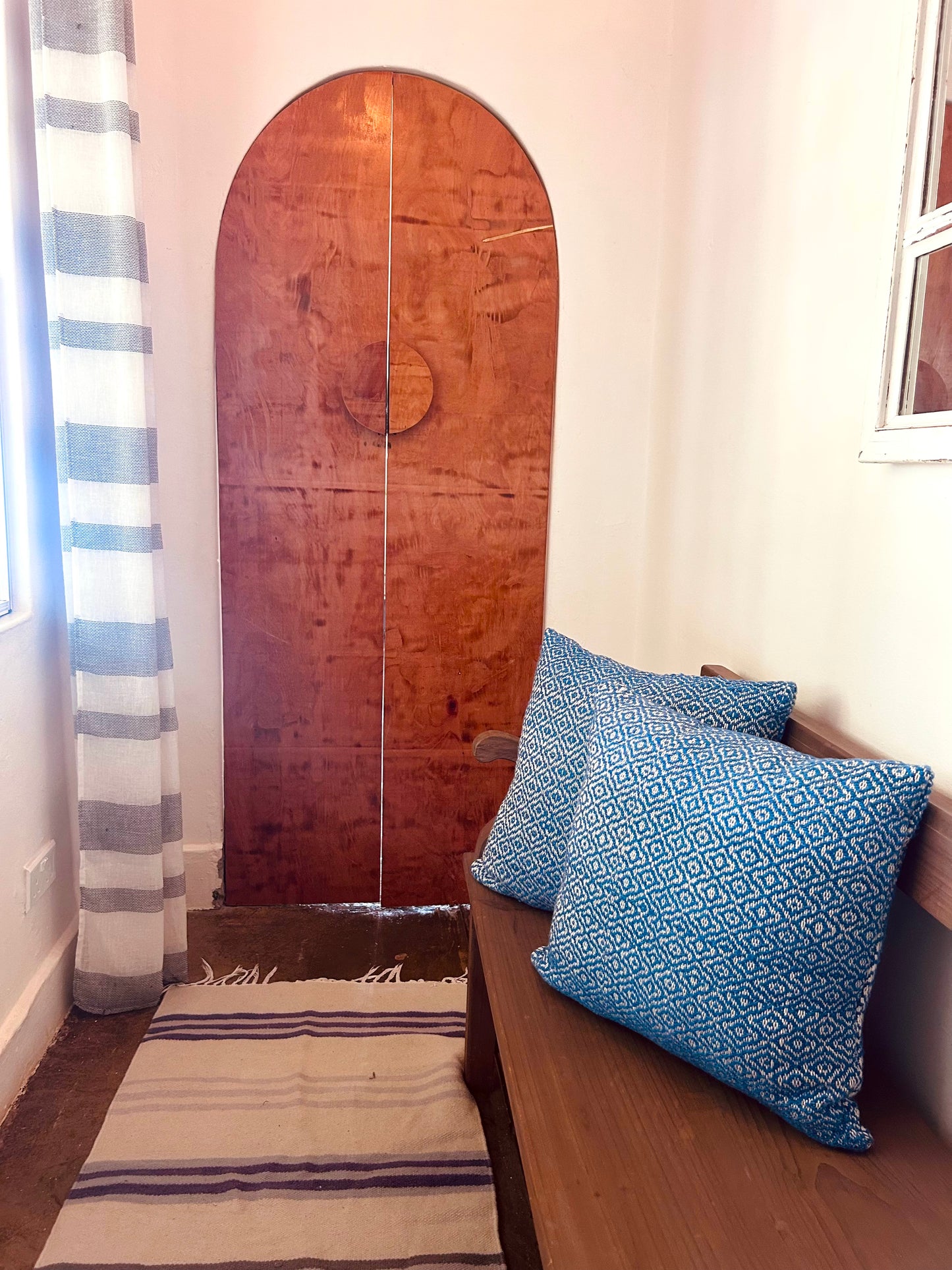 Heirloom Handwoven Cushion Covers In Ocean Blue | Set of Two