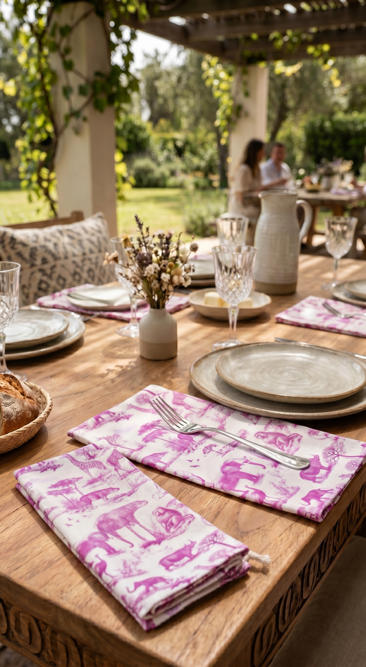 Cotton Linen Napkins | Serviettes | Set of 6