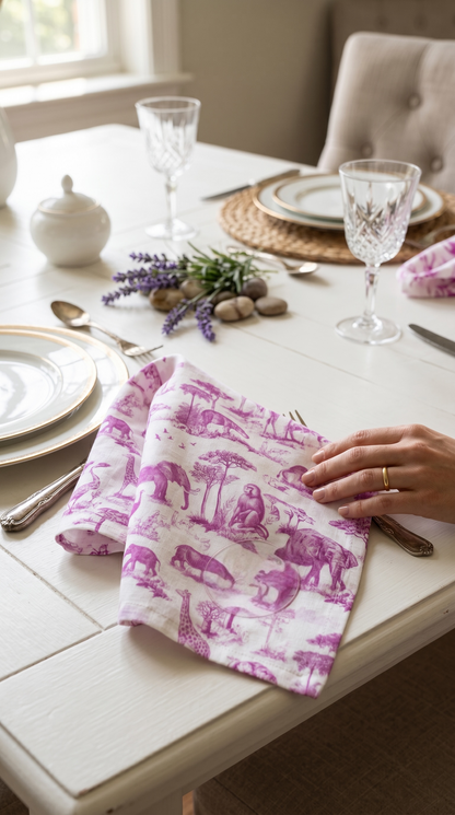 Cotton Linen Napkins | Serviettes | Set of 6