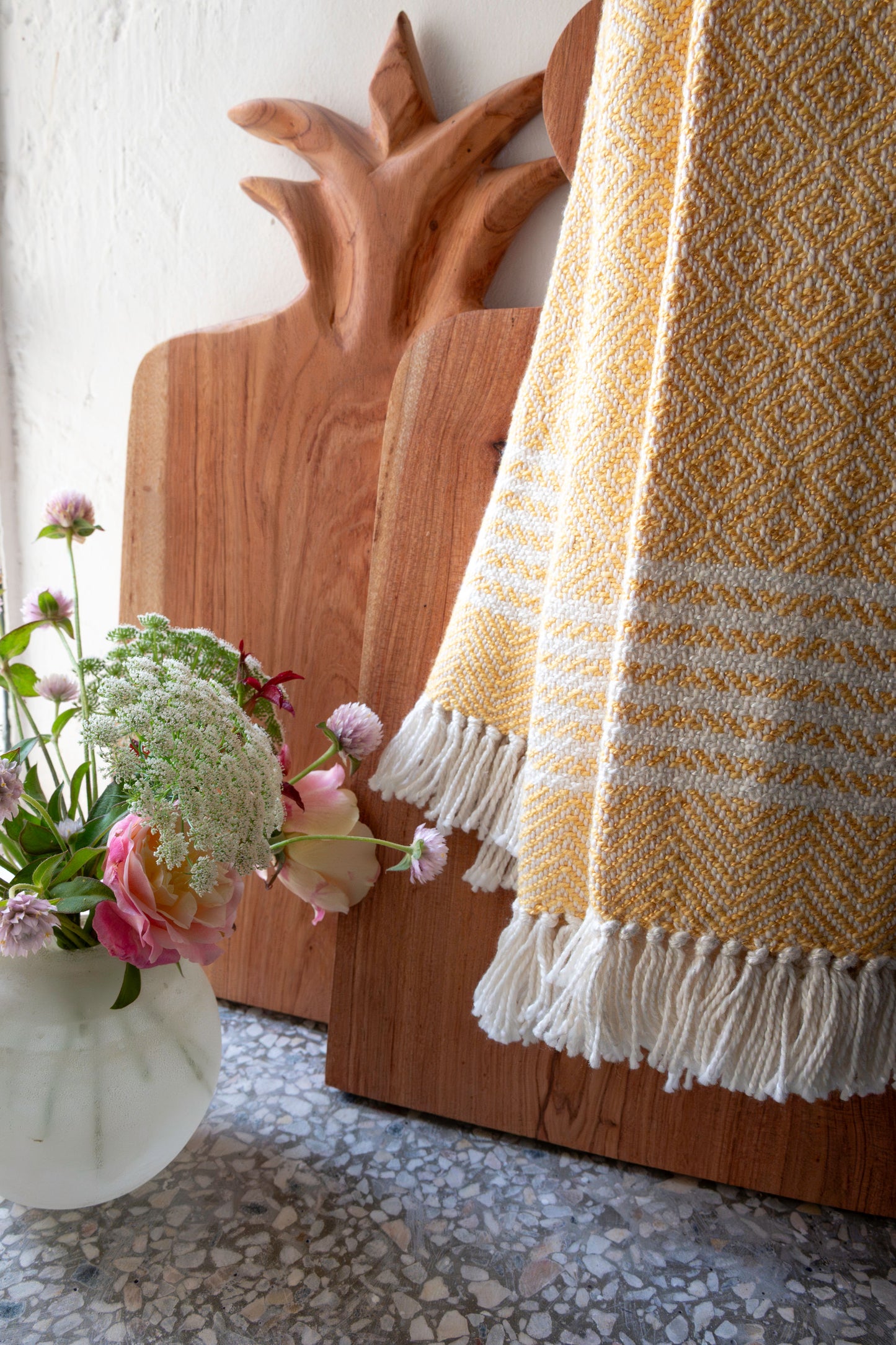 Woven Natural Fibre Hand Towels | Signature Six Stripe | Set of Two