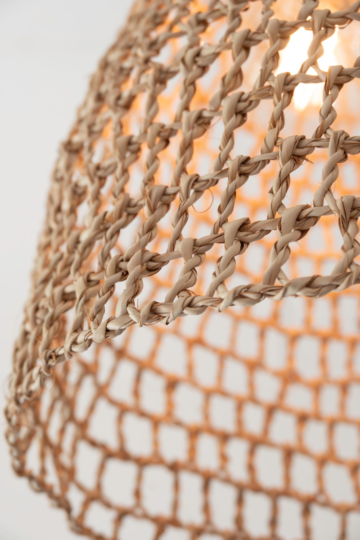 Palm Net Pendant Light Shade - Natural