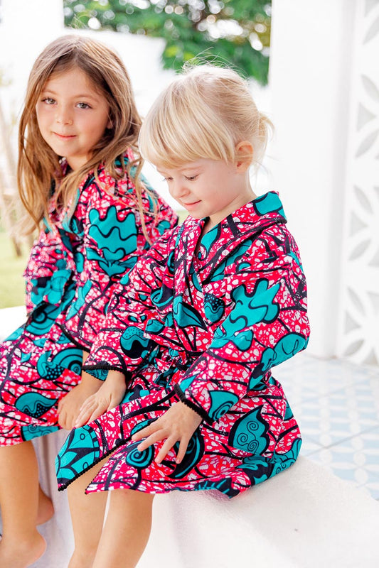 Girls Chitenge Kimono Robe