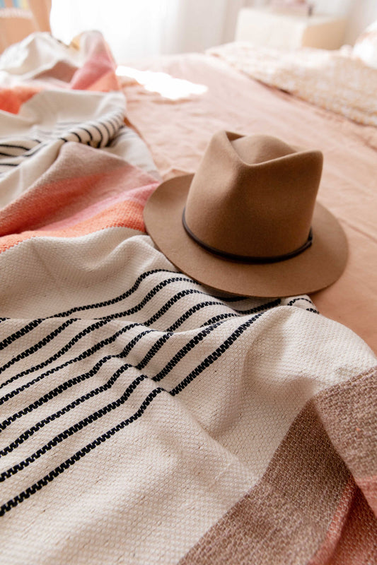 Savannah Throw Blanket | Handwoven Cotton and Bamboo