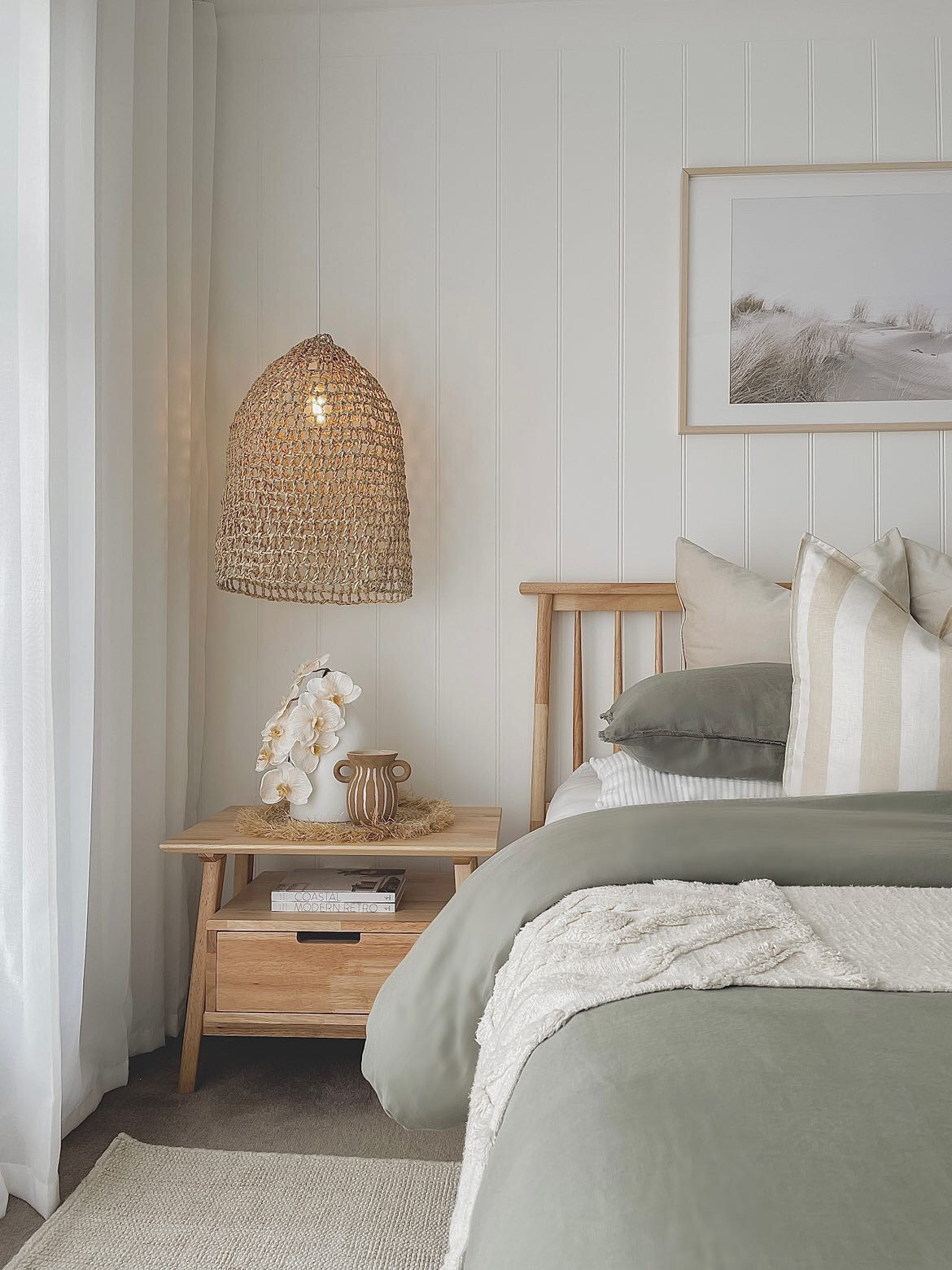 Palm Net Pendant Light Shade - Natural