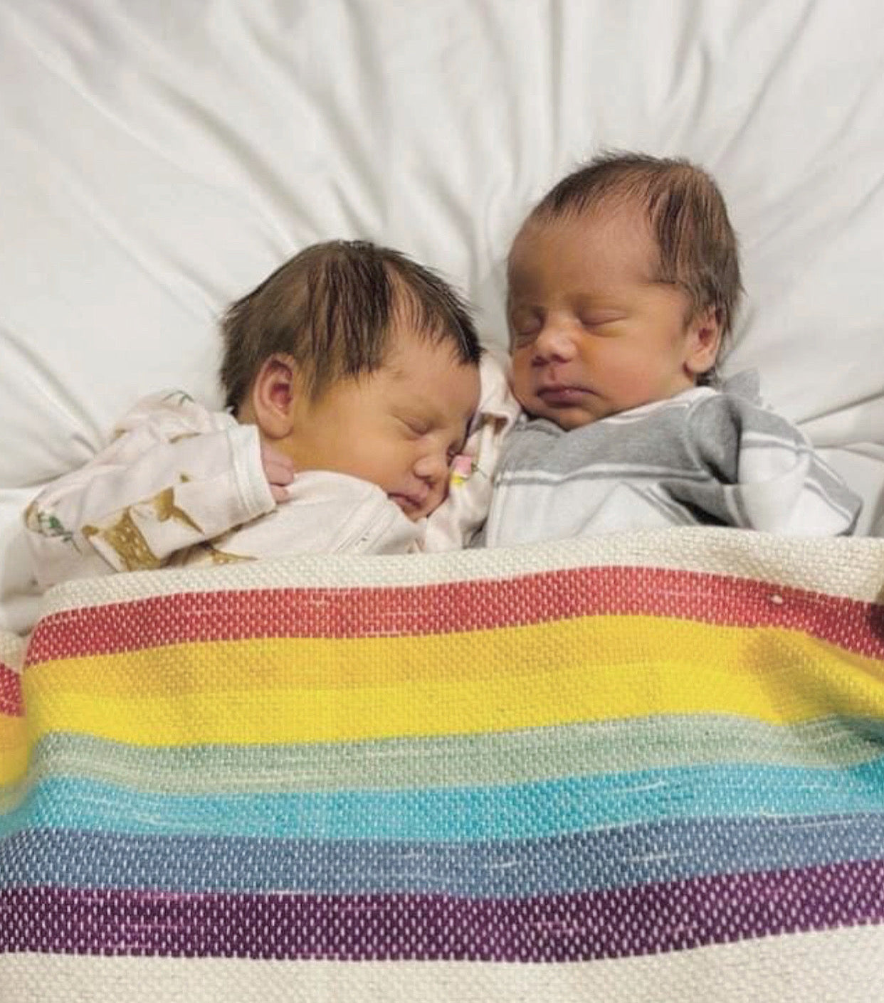 Rainbow Throw Blanket | Handwoven Cotton and Bamboo