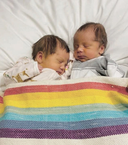 Rainbow Throw Blanket | Handwoven Cotton and Bamboo