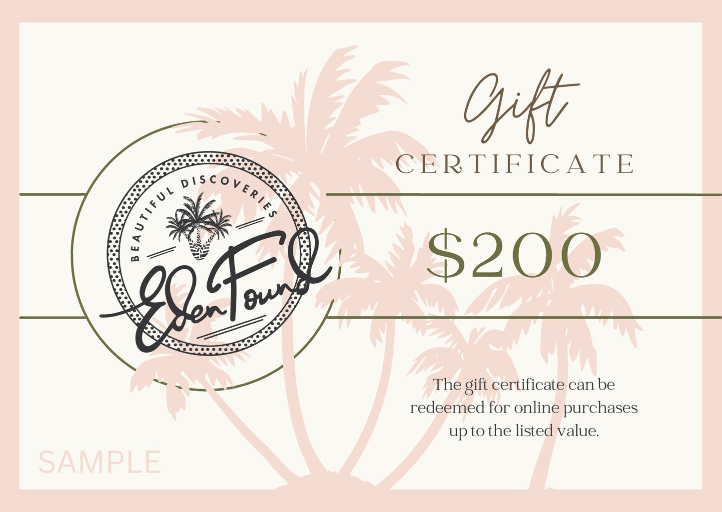 Eden Found Gift Card