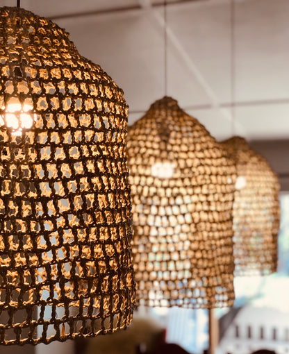 Palm Net Pendant Light Shade - Natural