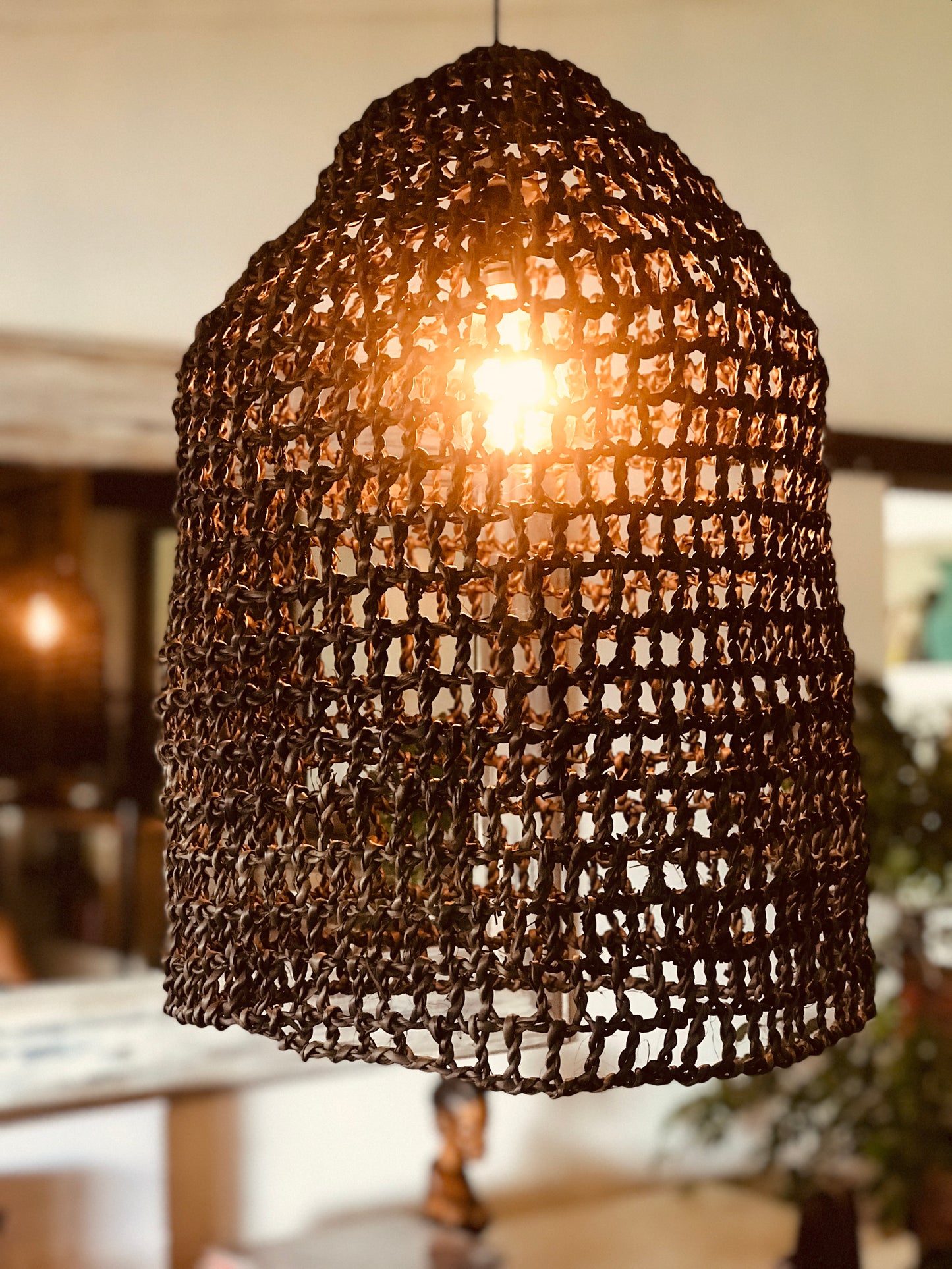 Palm Net Pendant Light Shade - Midnight Black