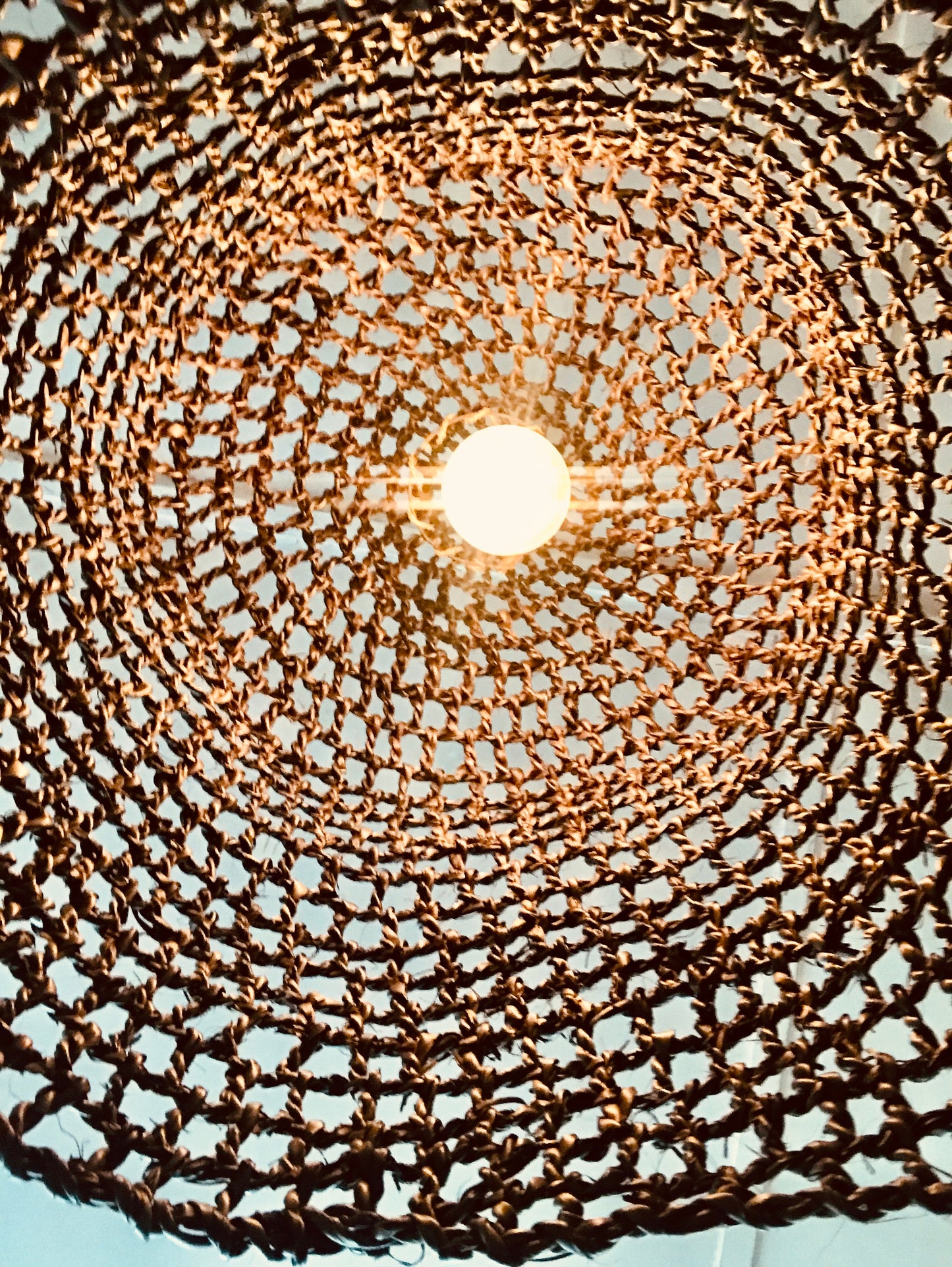 Palm Net Pendant Light Shade - Midnight Black