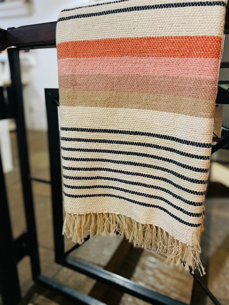Savannah Double Blanket | Handwoven Cotton and Bamboo  | Oversized
